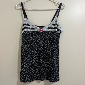 Y2K Babydoll Floral Top Sz XL Dark Fairy Whimsigoth Boho Coquette Cowgirl Dainty